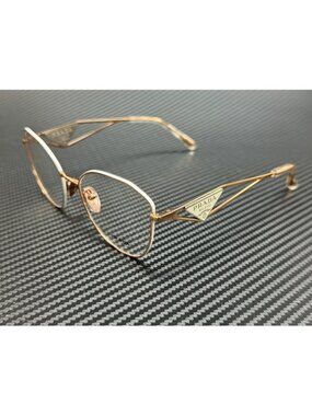 New PRADA Women PINK GOLD Eyeglasses 55-18-145